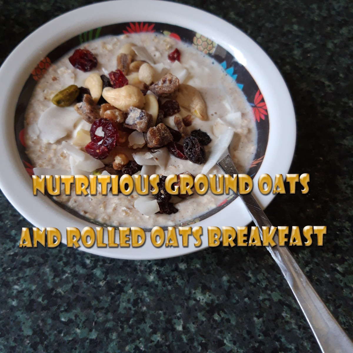 Nutritious Ground Oats and Rolled Oats Breakfast