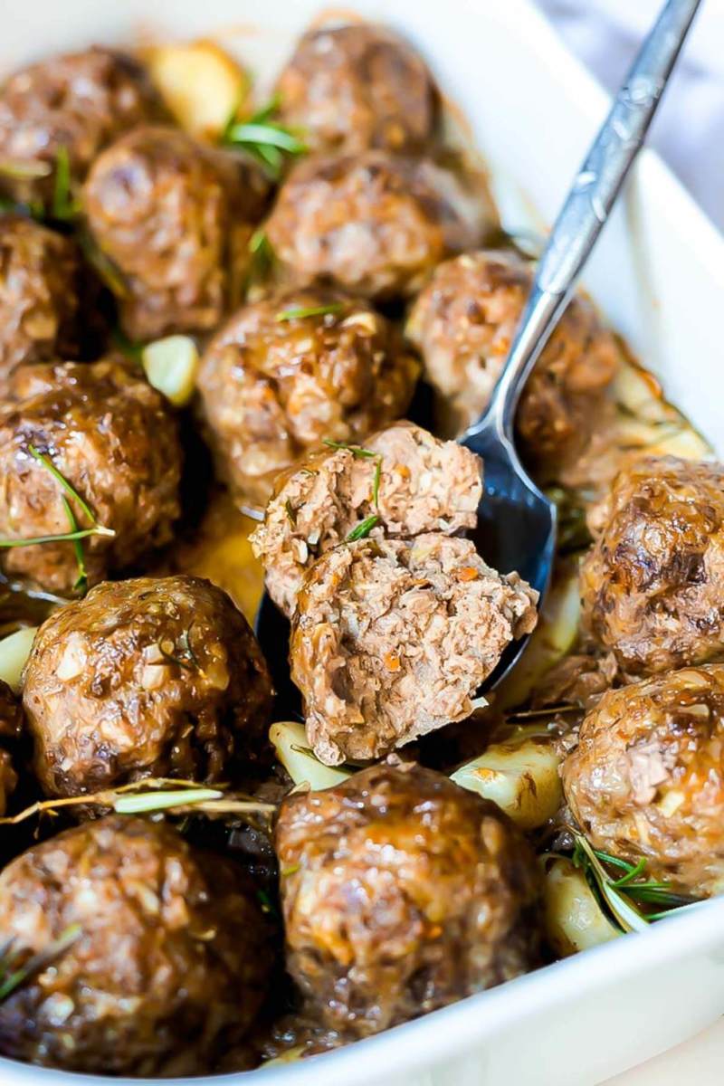 Garlic rosemary meatballs