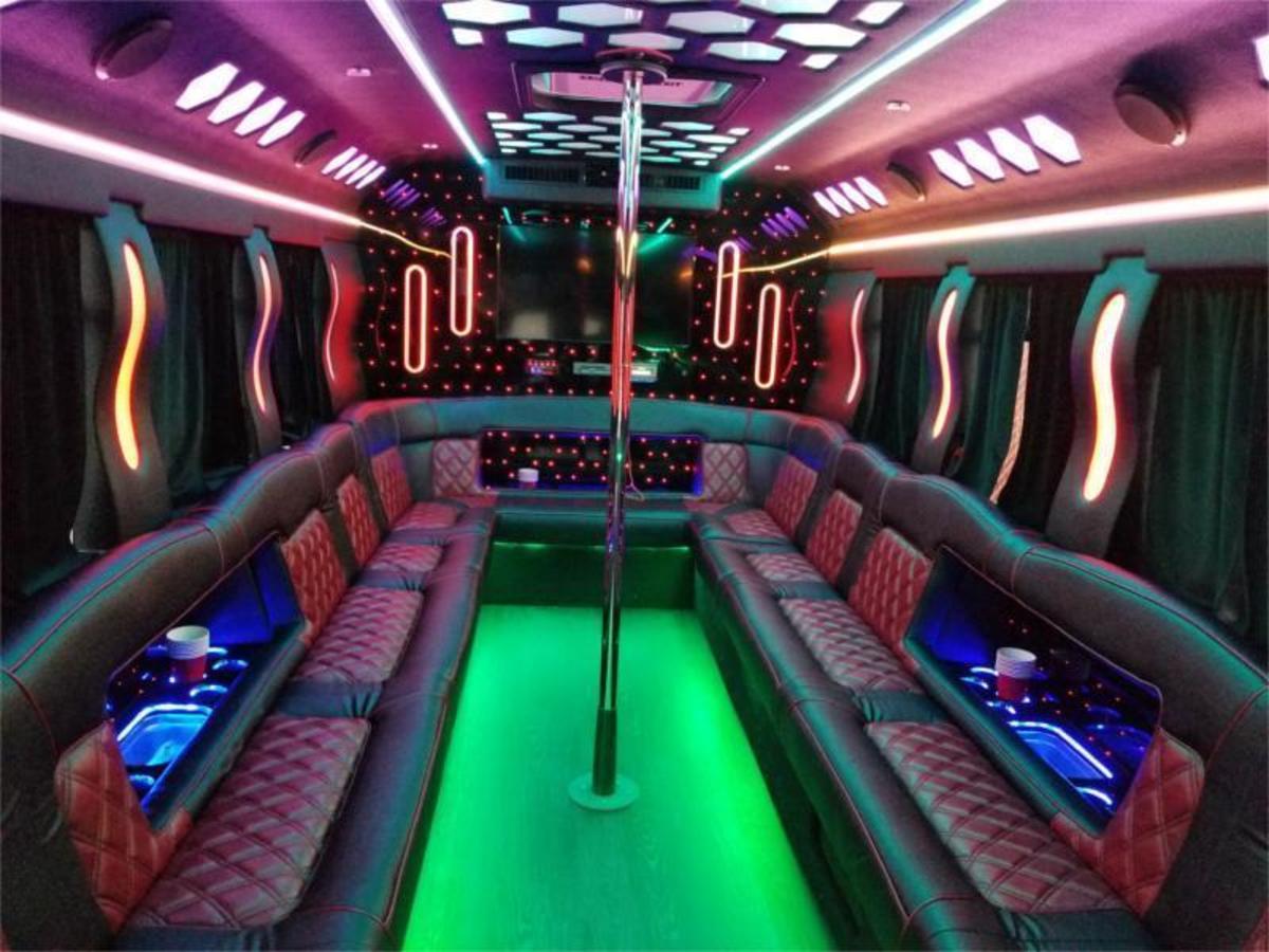 The creative work that goes into party bus interiors is out of this world