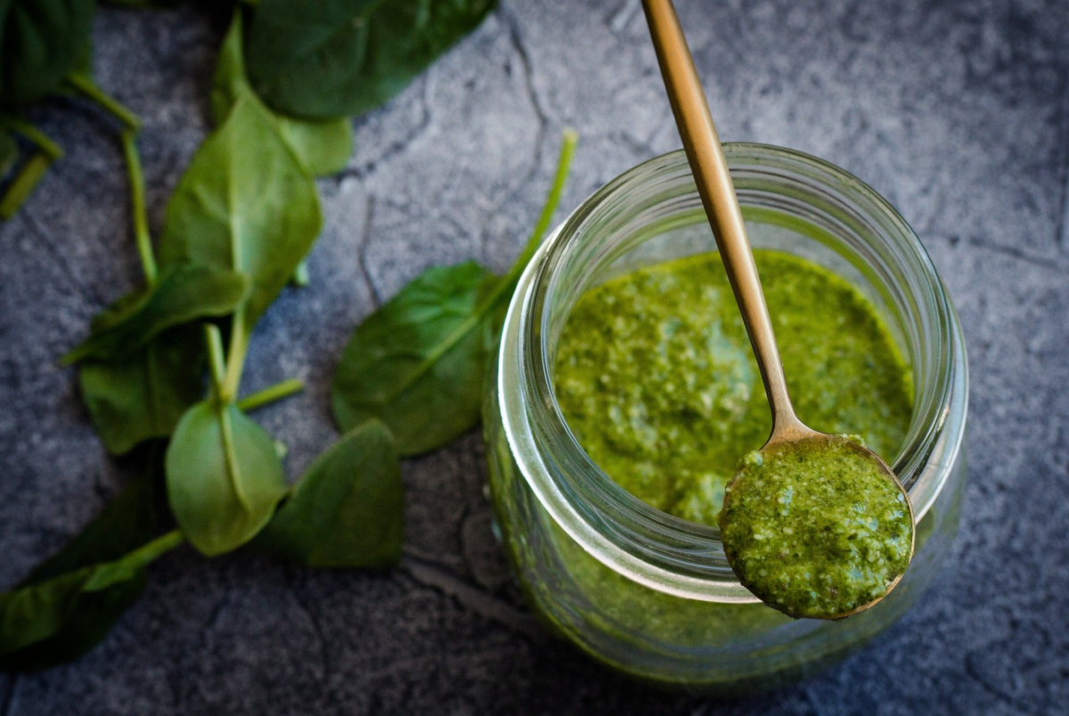 Pesto is an easily prepared iron rich foods to keep on hand.