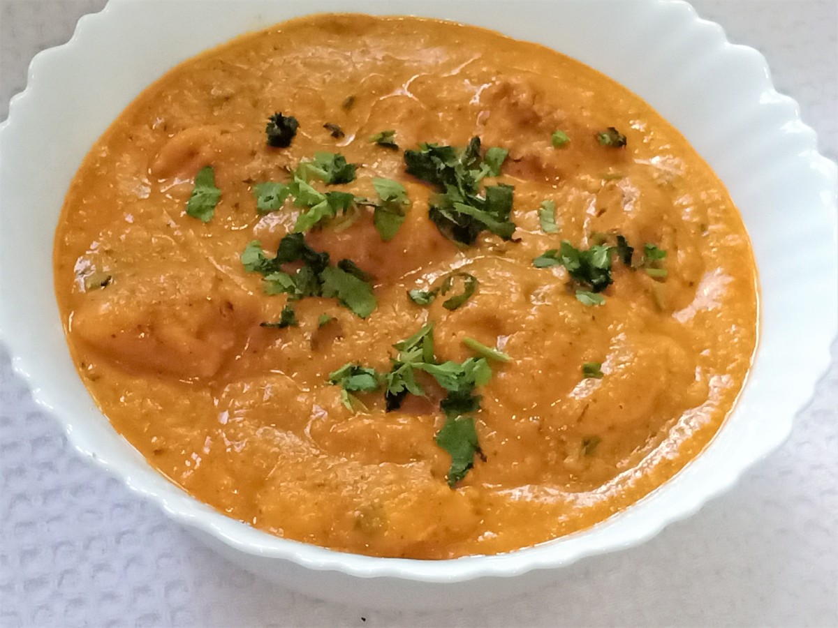 Tandoori Arbi Tikka Masala Recipe (Smoked Taro Root Curry)