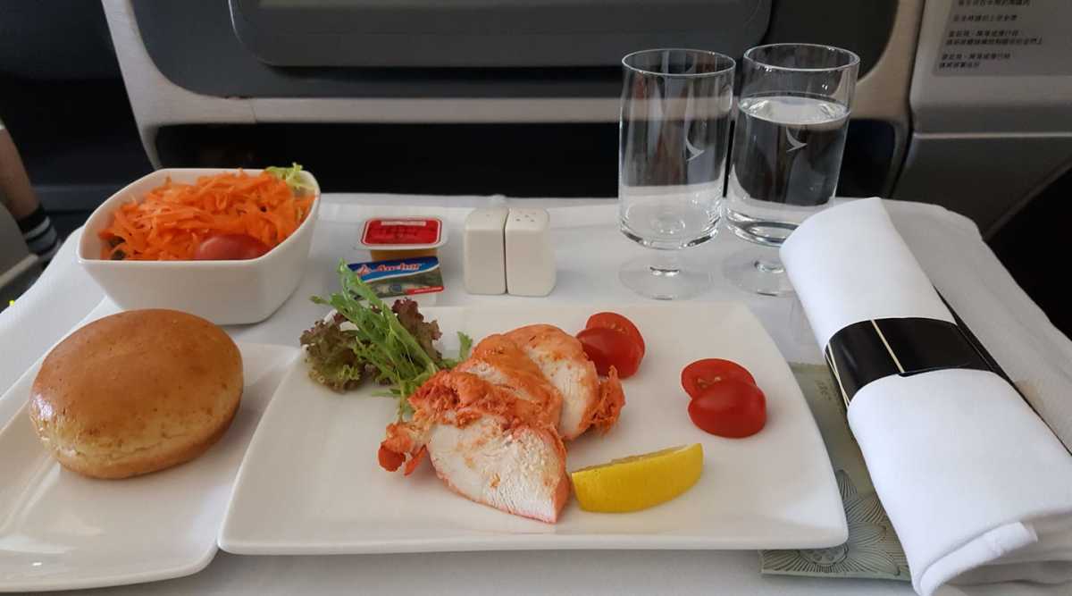 You won't get this kind of meal in economy class!