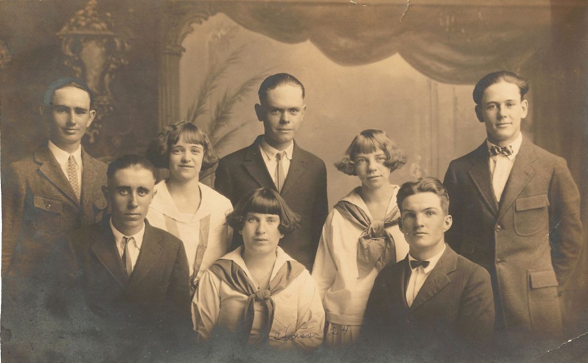 Bertha (on right) in 1924