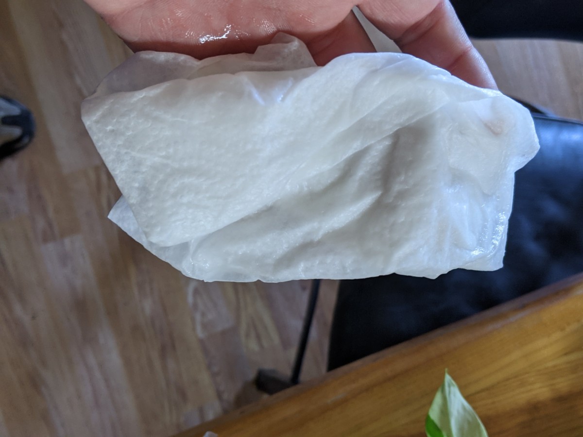 Wet paper towel