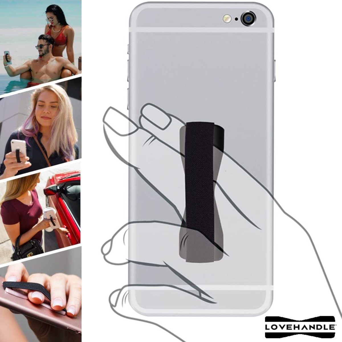 Tired of dropping your phone on your face when tweeting in bed? LoveHandle Cell Phone Grip might be the answer.