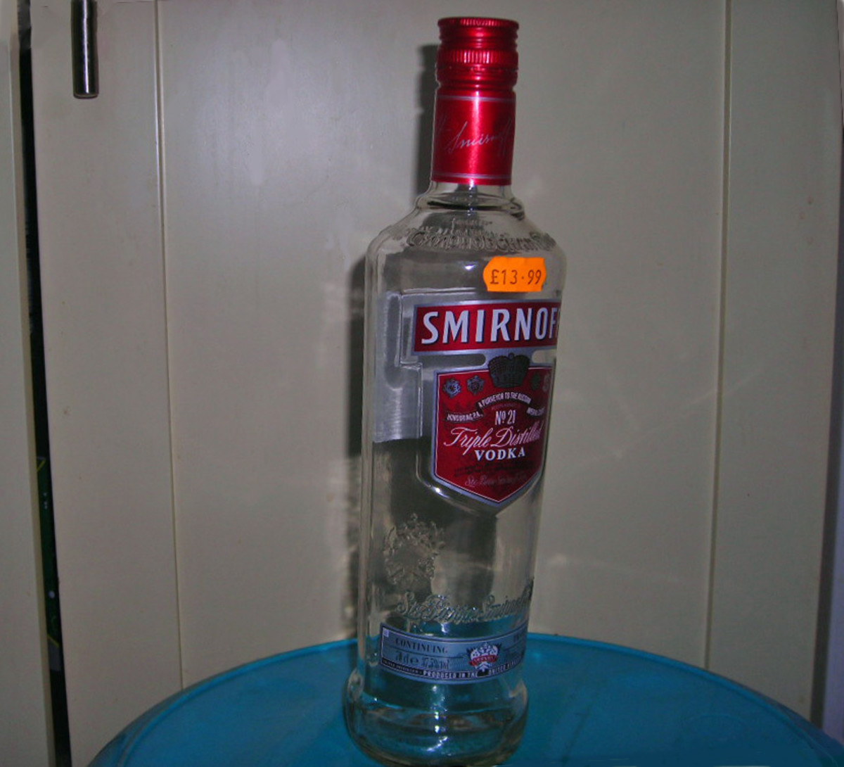Smirnov vodka imported from Russia