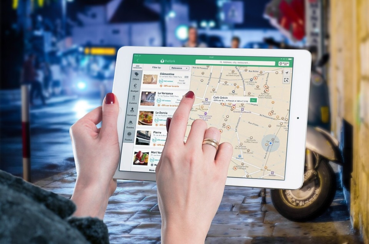Using a maps app on an iPad can be useful for navigation and for education.