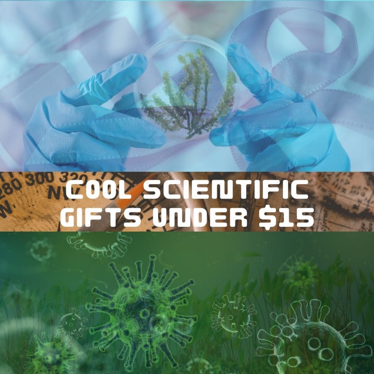 Gift guide for scientific gifts under $15, great for science lovers or science gifts for adults