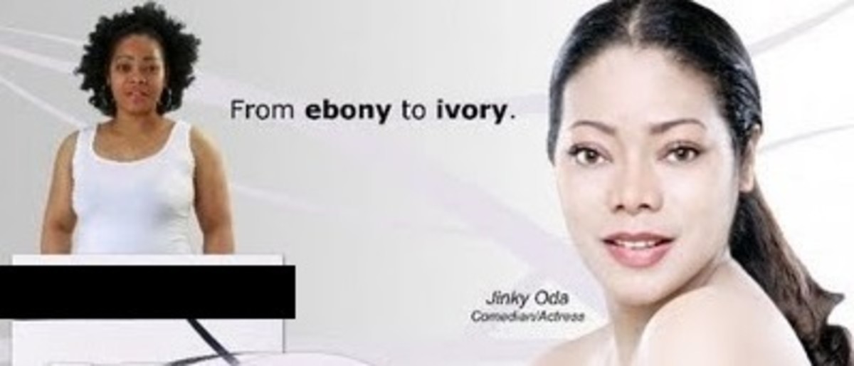 A beauty brand's whitewashing ad. 