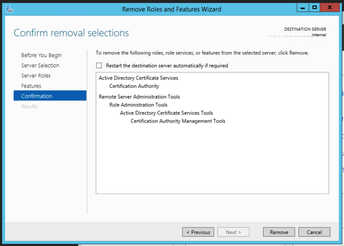 Migrate the Root Certificate Authority to Windows Server 2019 - 54