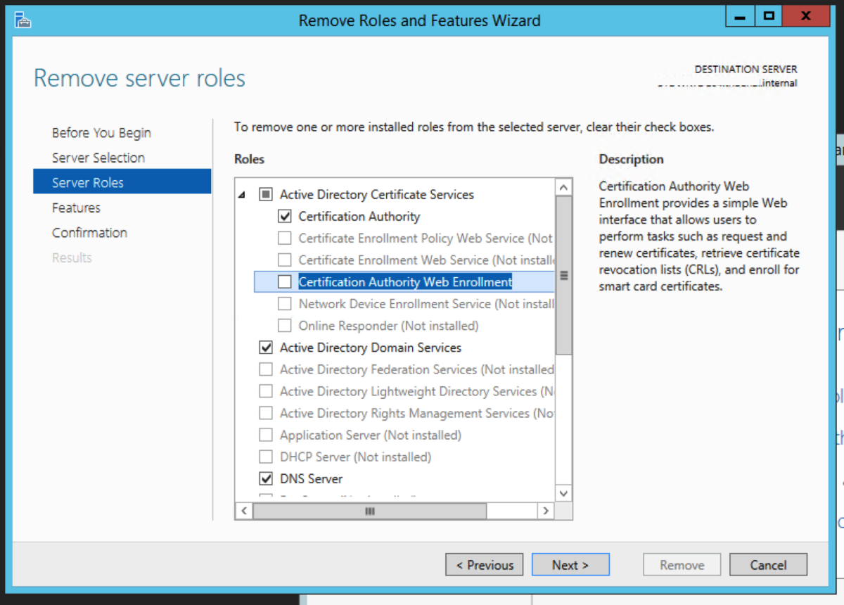 Migrate the Root Certificate Authority to Windows Server 2019 - 73