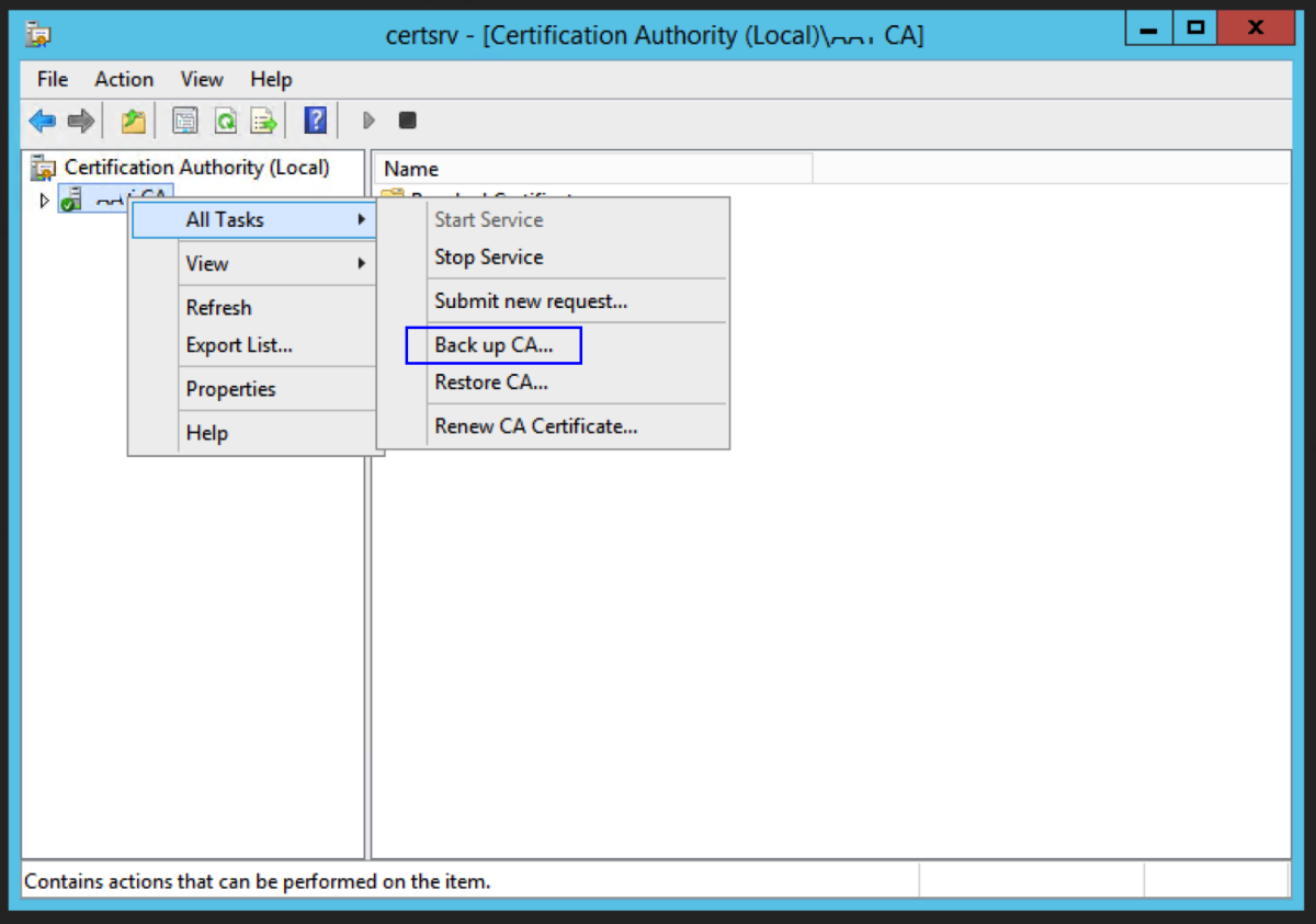 Migrate the Root Certificate Authority to Windows Server 2019 - 35