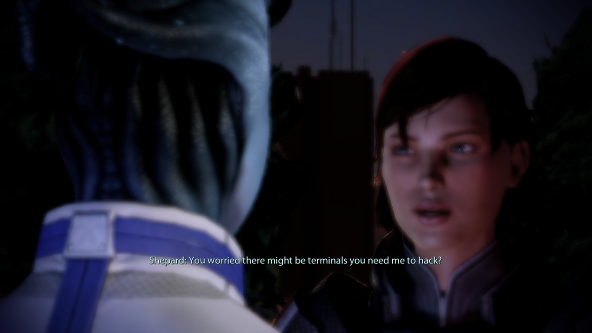 My Shepard calls out Liara.