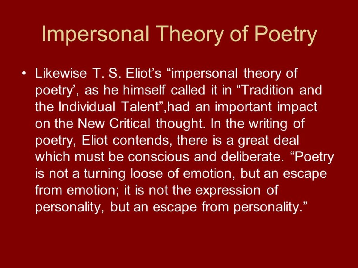 A Review of T.S. Eliot’s “Impersonal Theory of Poetry
