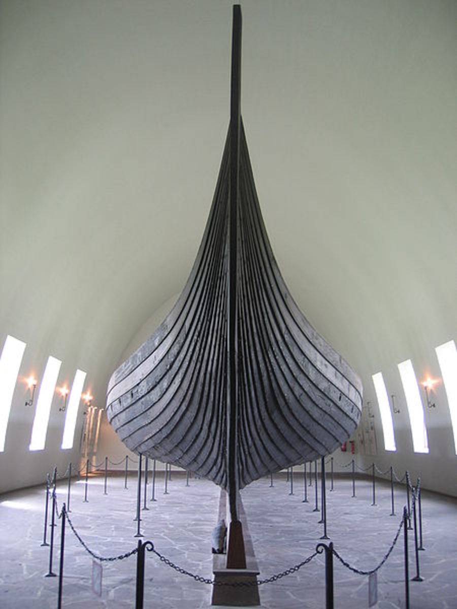 A 9th-century Viking long ship