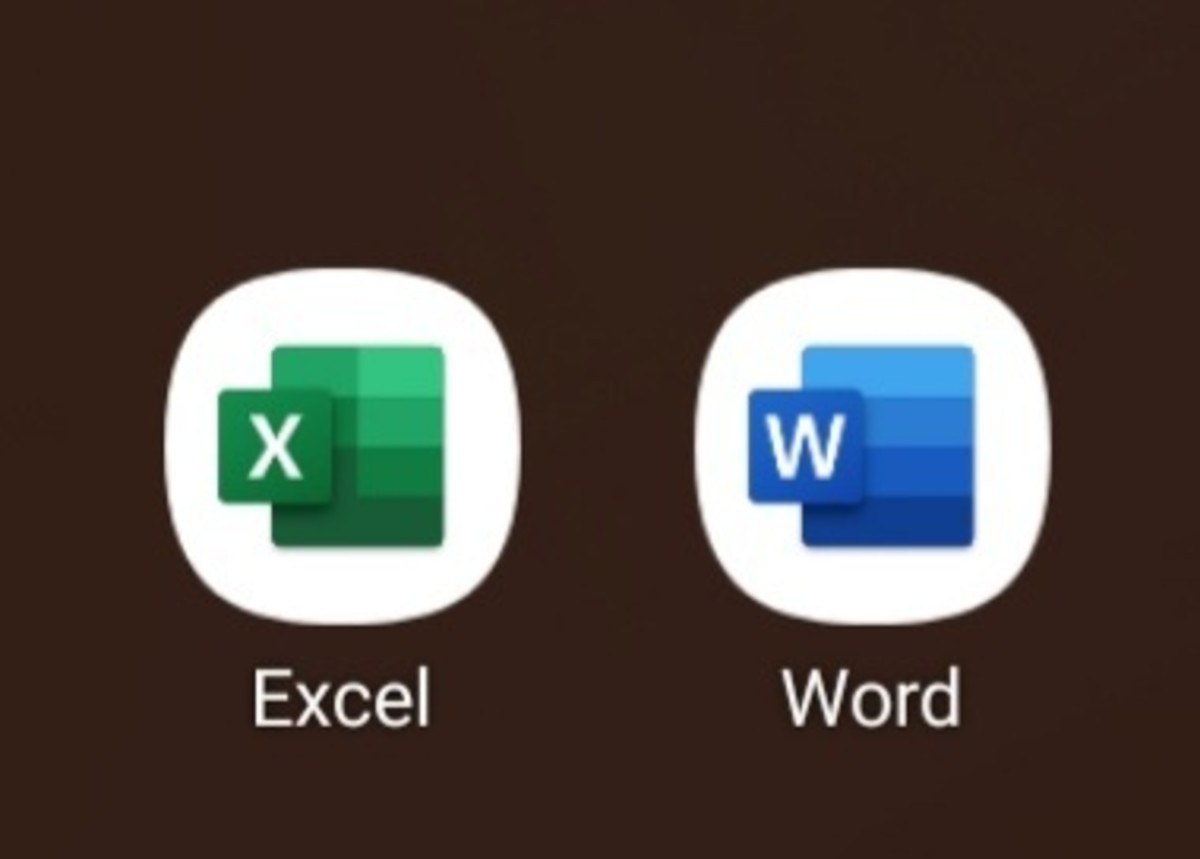 Microsoft Excel and Word mobile apps, two sides of the holy trinity of my writing life, the other being my phone's notepad.