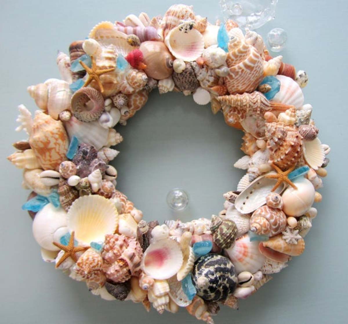 Choose a variety of shells for a full wreath: Your wreath can be as full or as simple as you want it to be.