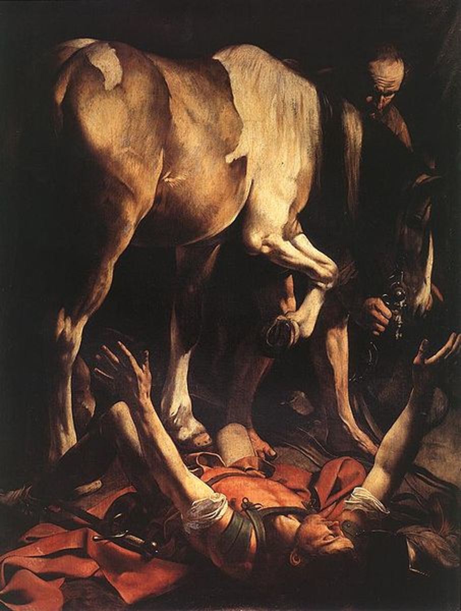 "Conversion on the way to Damascus" - by Caravaggio (1601) - Cerasi Chapel - Santa Maria del Popolo