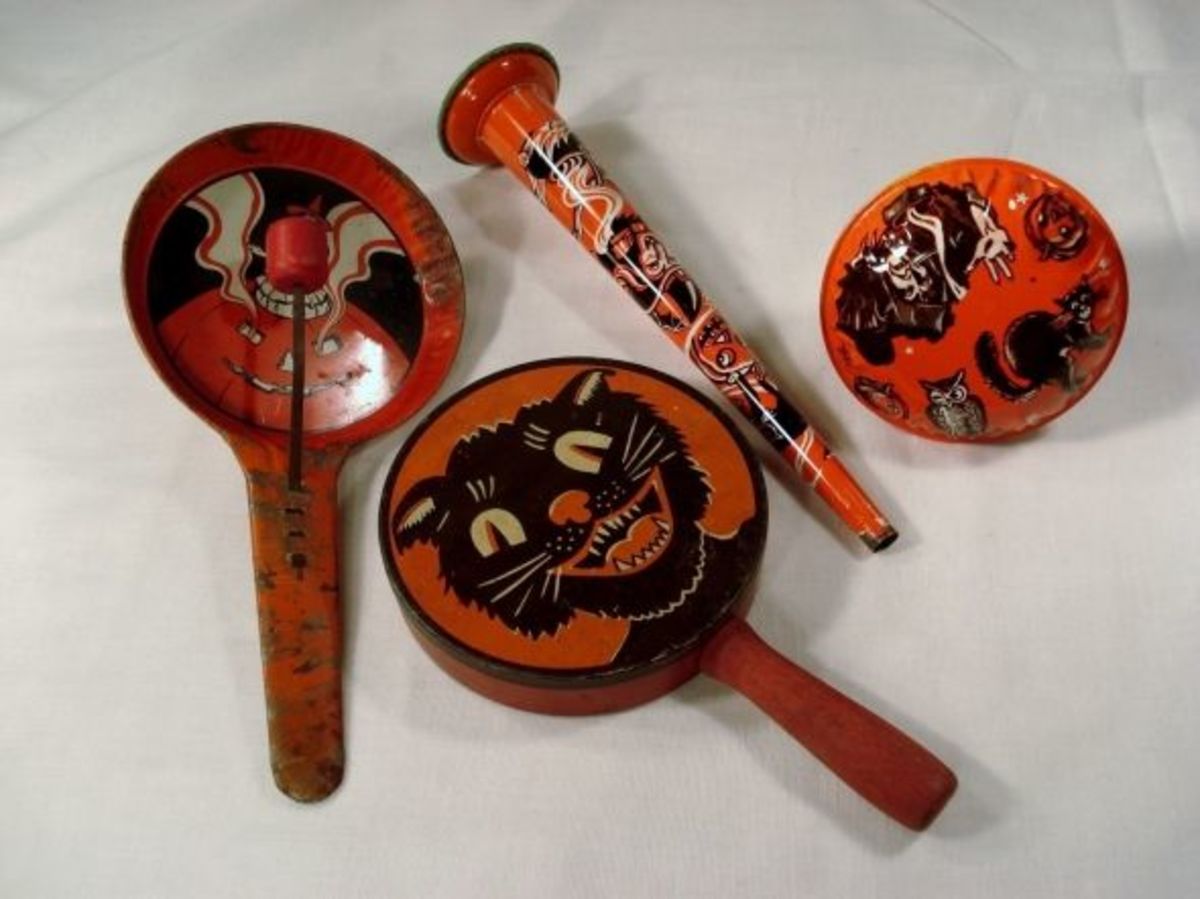 A Collection of Vintage Halloween Noisemakers