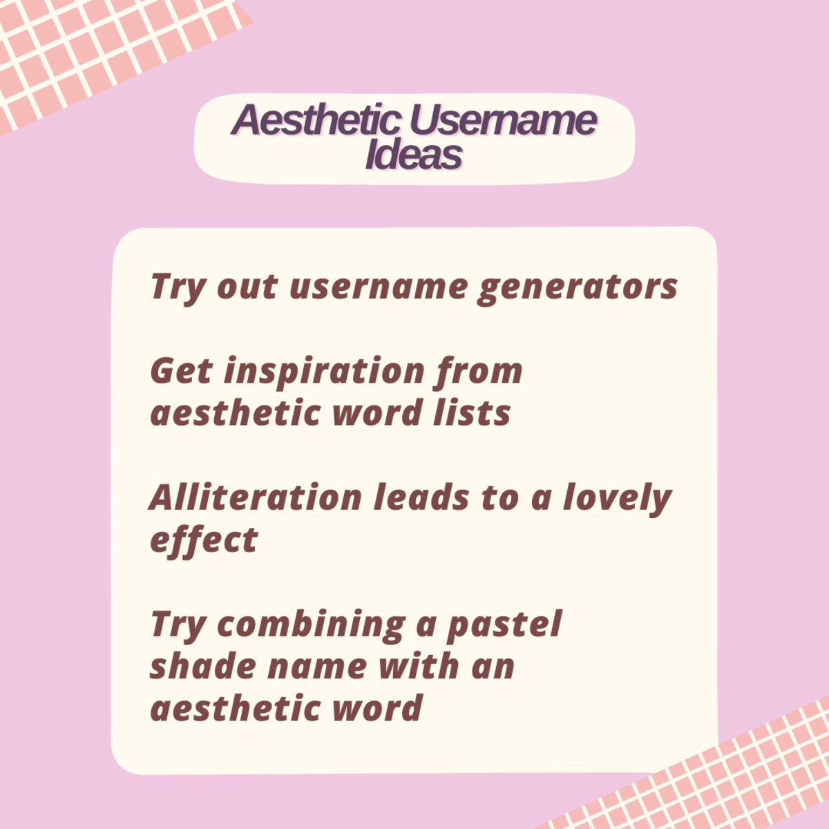 12 Aesthetic Usernames Ideas  The Ultimate List - 2