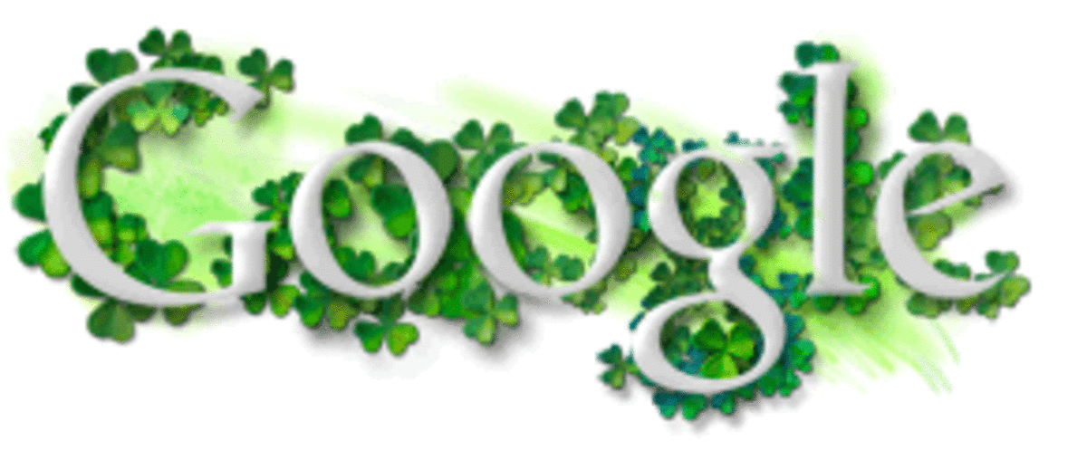 Google doodle celebrating  St Patricks Day