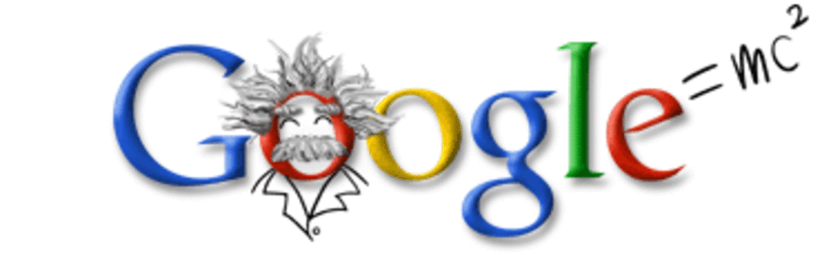 Google doodle celebrating Einstein