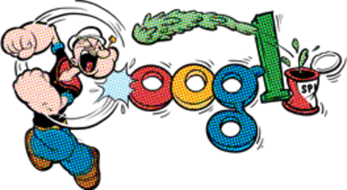 Google doodle celebrating Dec 08, 2009     E.C. Segar's Birthday - Popeye - (Global) 