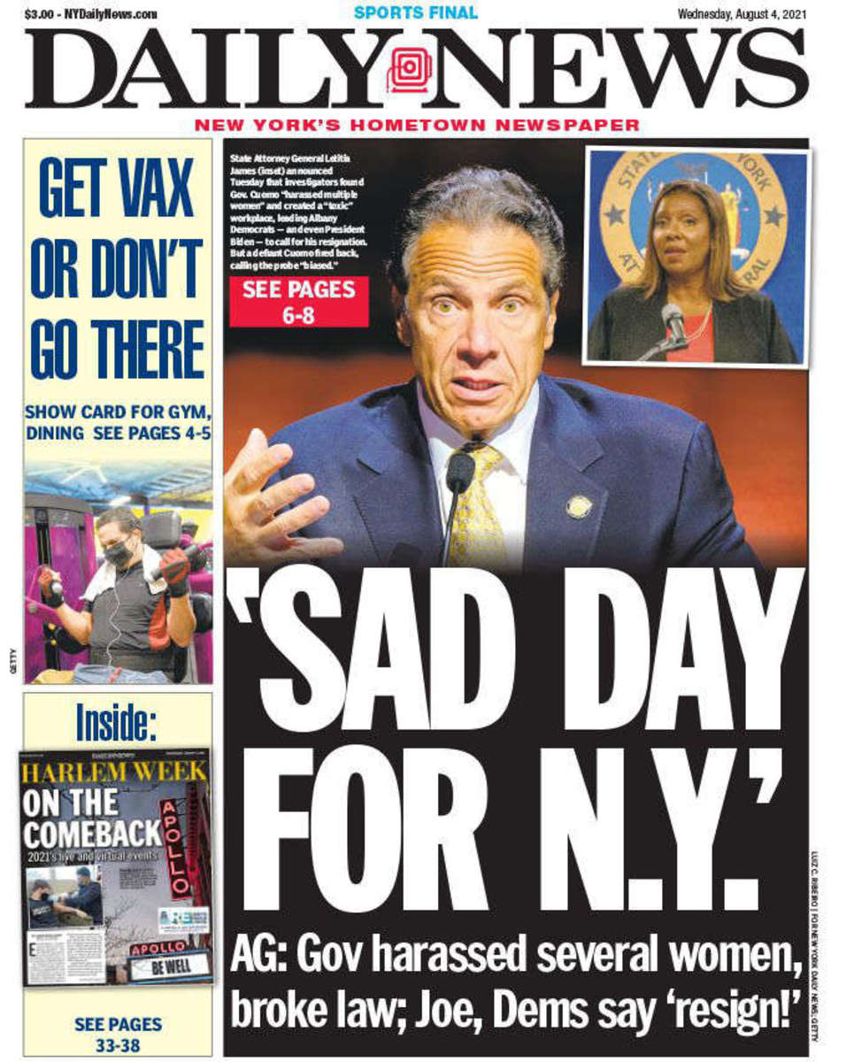 Governor Andrew Cuomo Is Out
