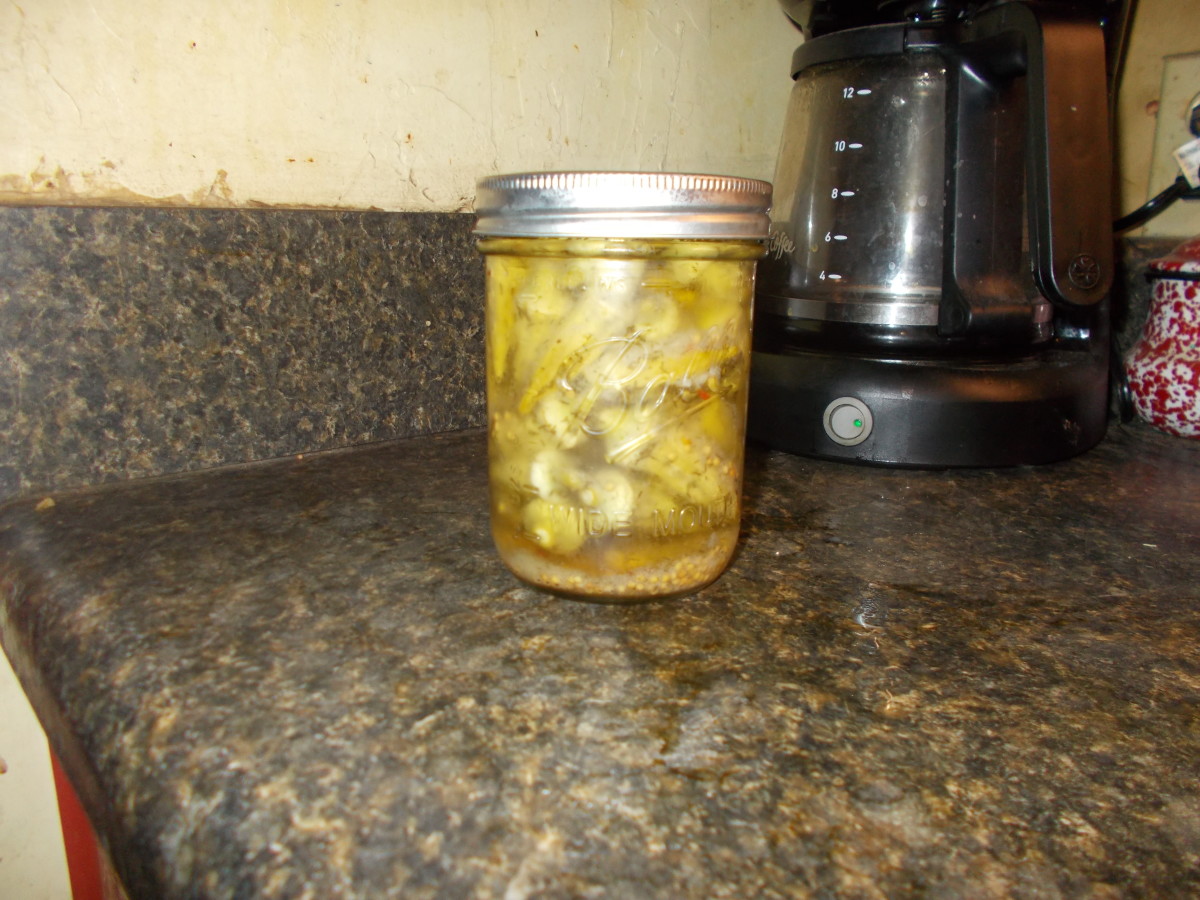Old-fashioned pickled okra