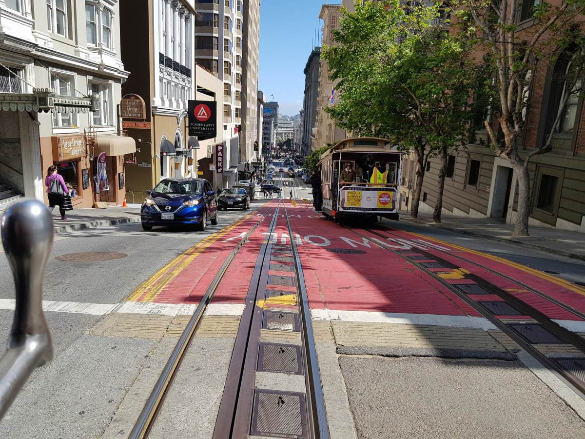 Even when streets are clean, they can still pose hazards to cyclists. Trolly tracks embedded in roads can snag a tire and send a rider flying in a split second. 