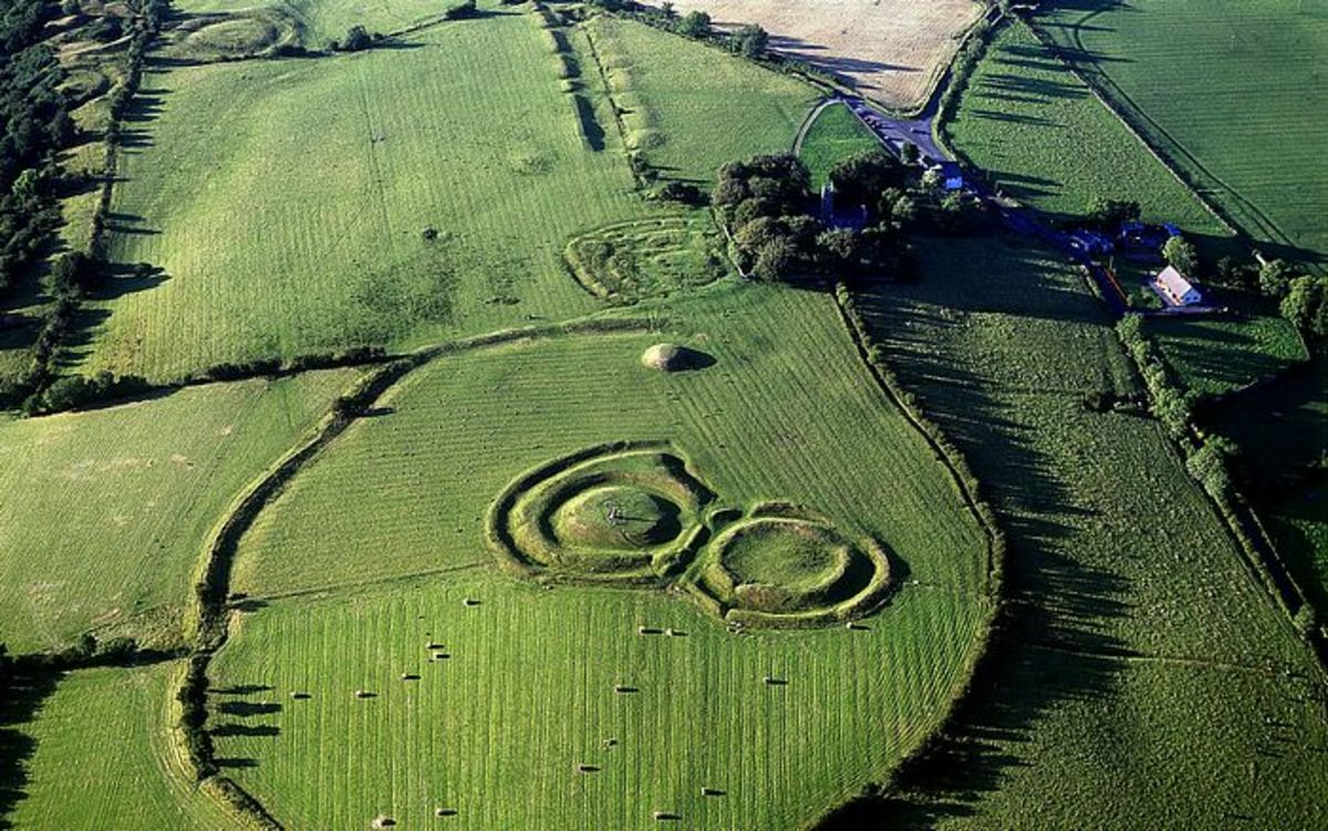 An aerial view of the site of Tara where the high kings of Ireland held court