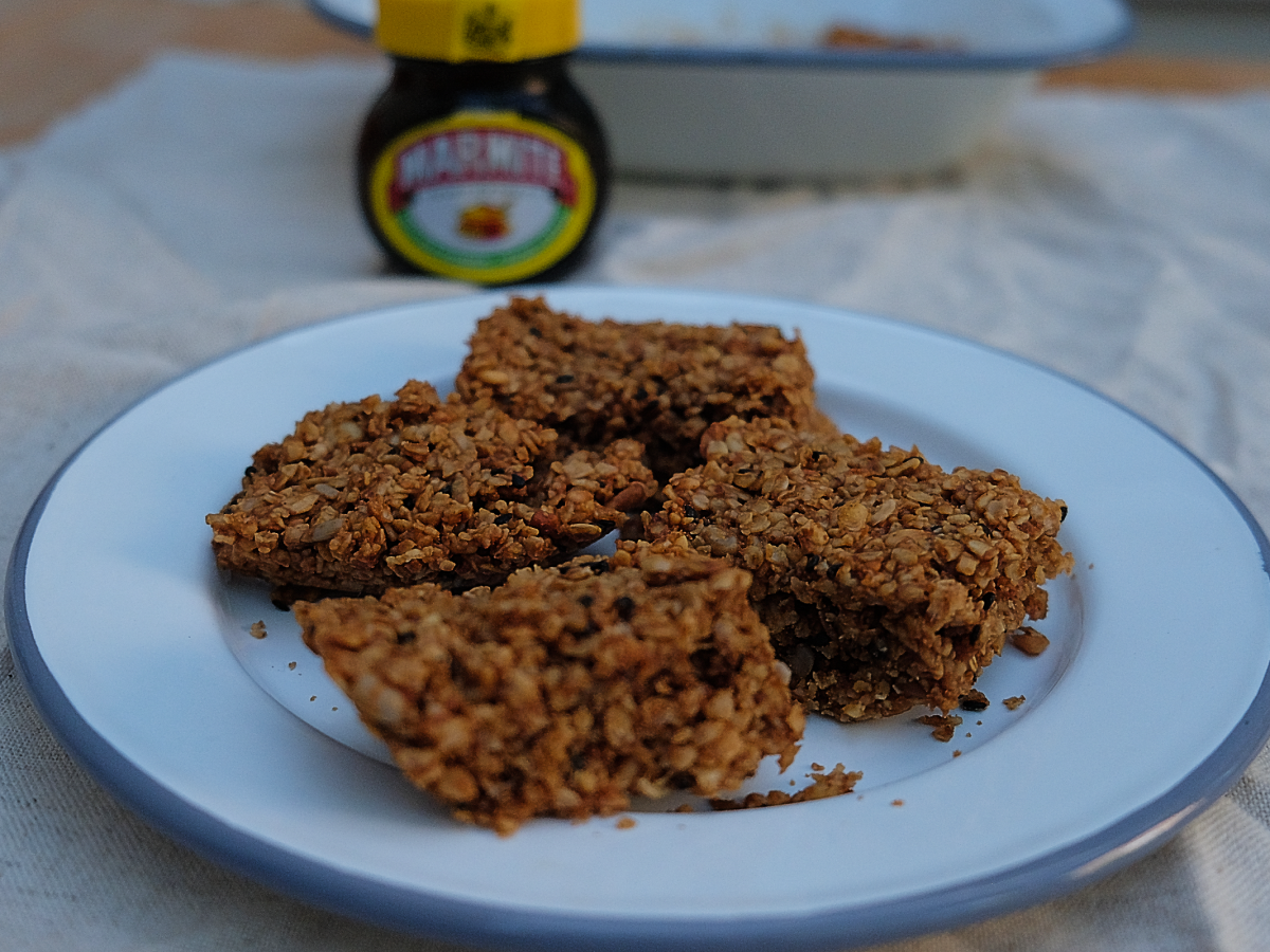 Vegan Marmite and Peanut Butter Flapjack Recipe Delishably