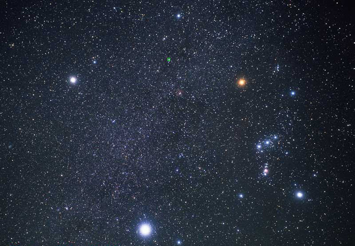 Sirius - Bright Star at Bottom of Hubble Photo