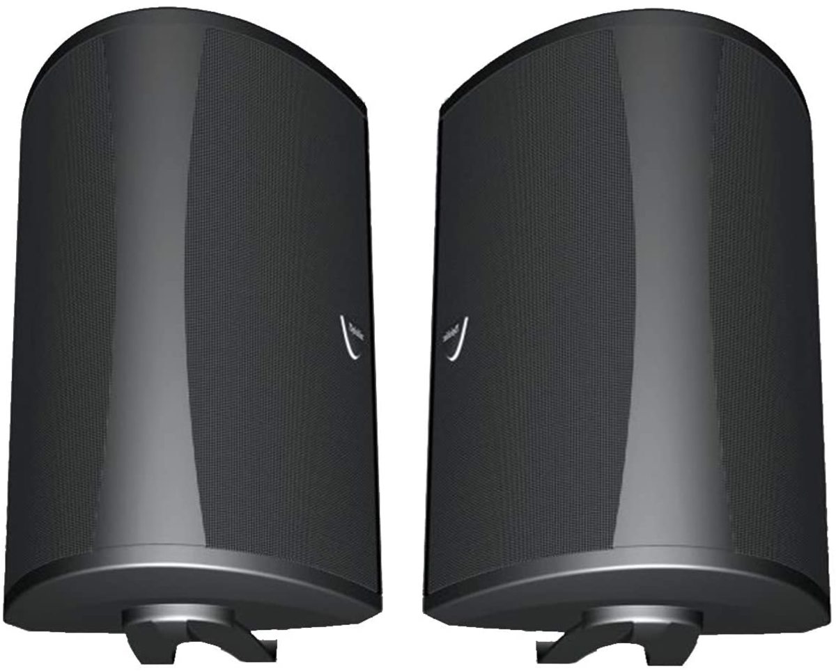 With an impressive sound quality and the ability to withstand whatever Mother Nature throws at them, these Definitive Technology AW 5500 loudspeakers will liven up any party, back yard, patio, or pool space.  Easy to mount and versatile.