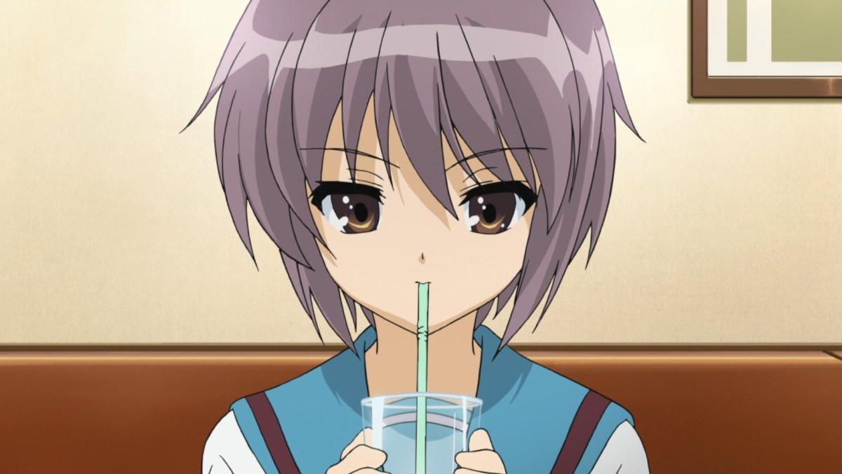 The strongest character in anime enjoys a drink at the café during a time loop.
