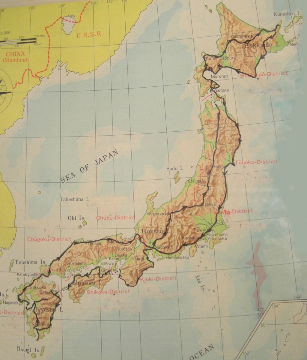 Japan Map & Route