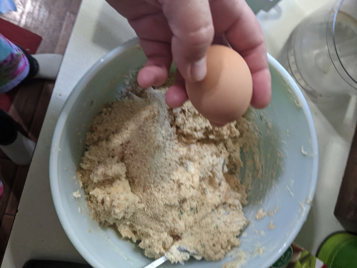 add egg and stir
