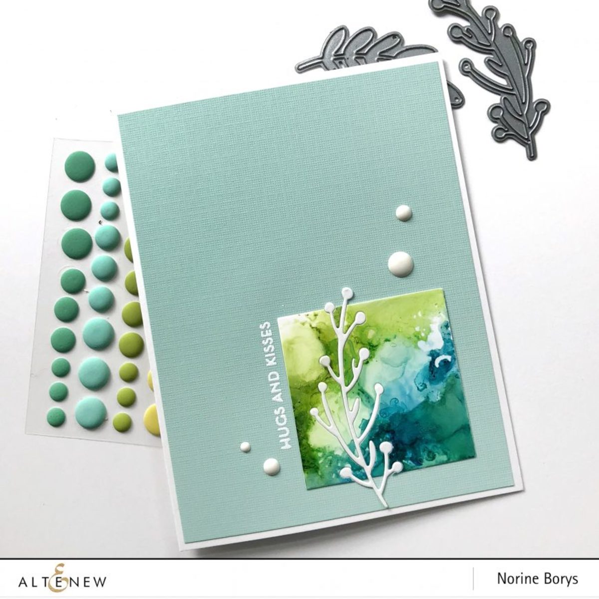 You cam use your left over alcohol ink paper to create lovely colorful cards