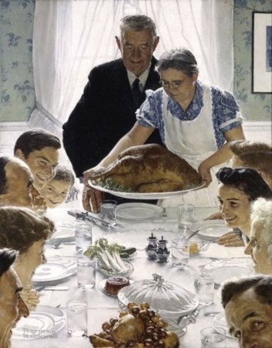 "Freedom From Want" Spending time around the family table with a feast is one way to recognize the many blessings we are given.