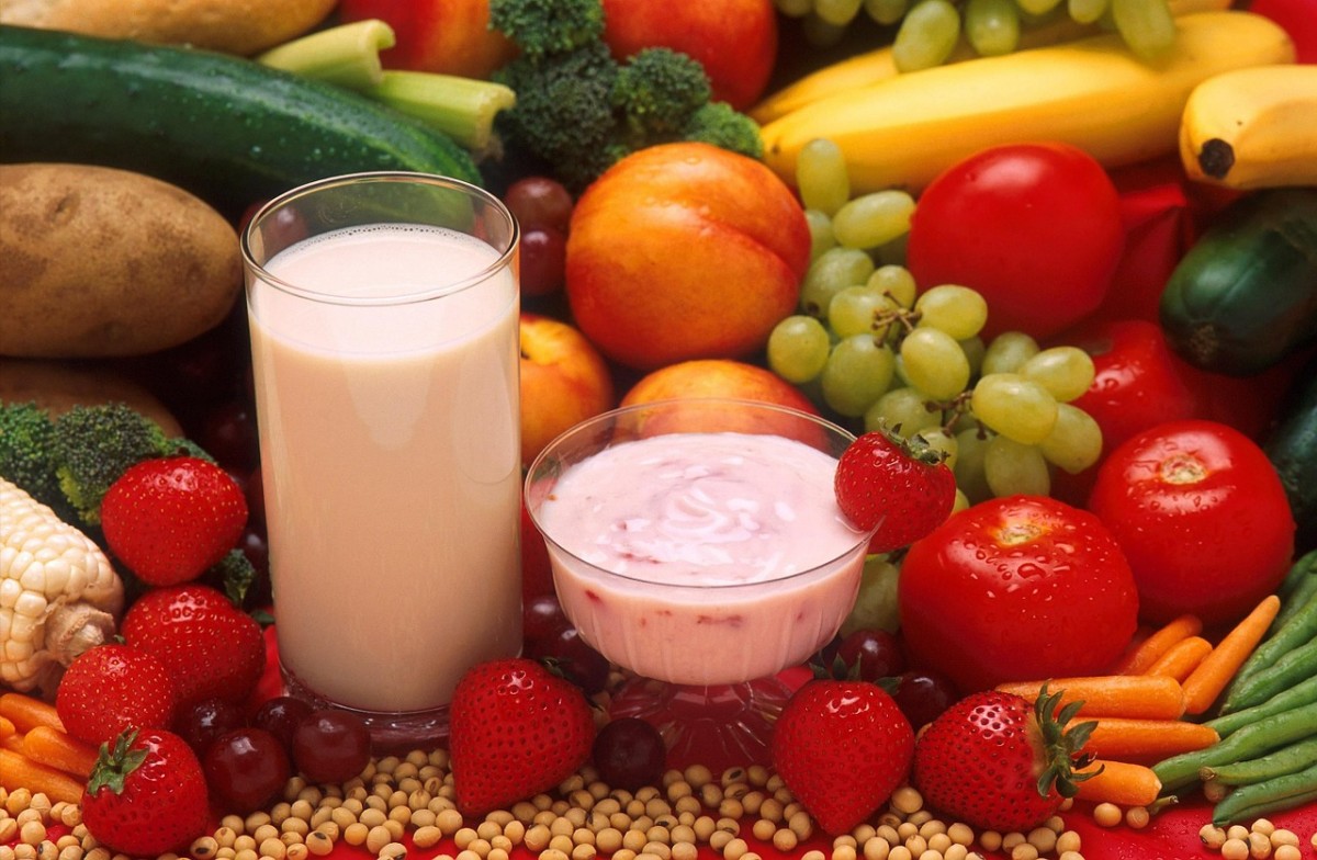 Fruits, Milk, Yogurt And Vegetables