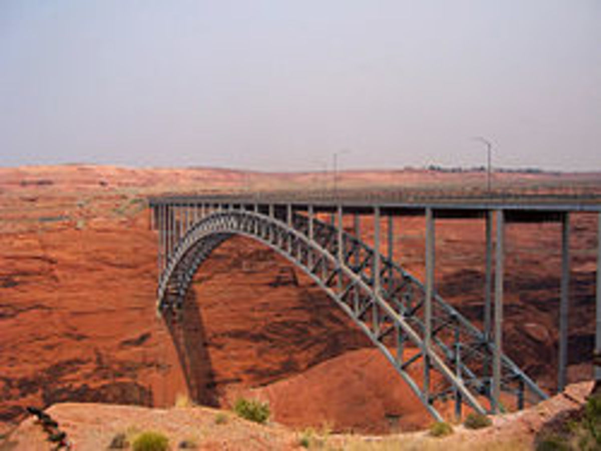The Glen Canyon Bridge or Glen Canyon Dam Bridge is a steel arch bridge in Coconino County, Arizona.
