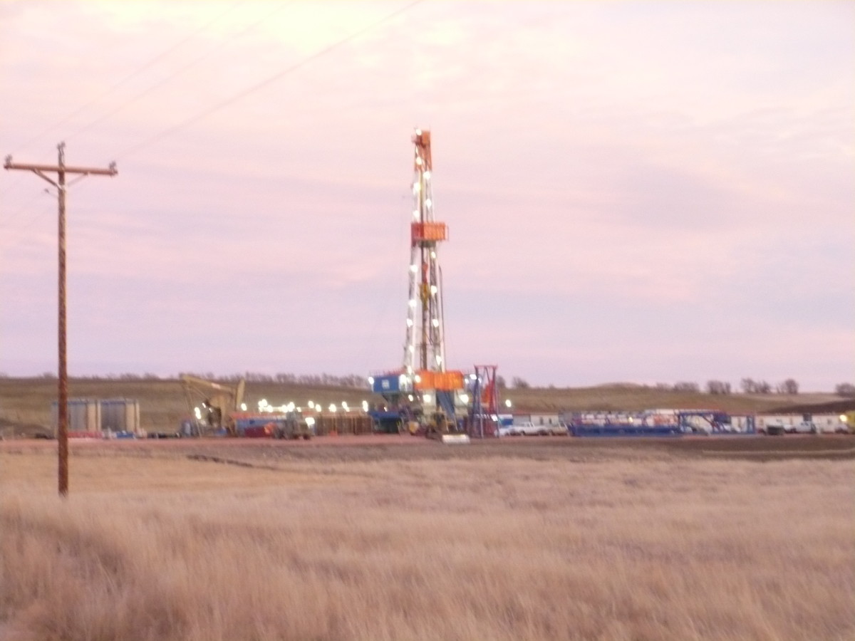 Over 200 oil rigs dot the horizon in western North Dakota.