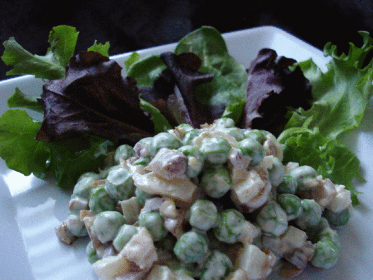 Easy chilled pea salad