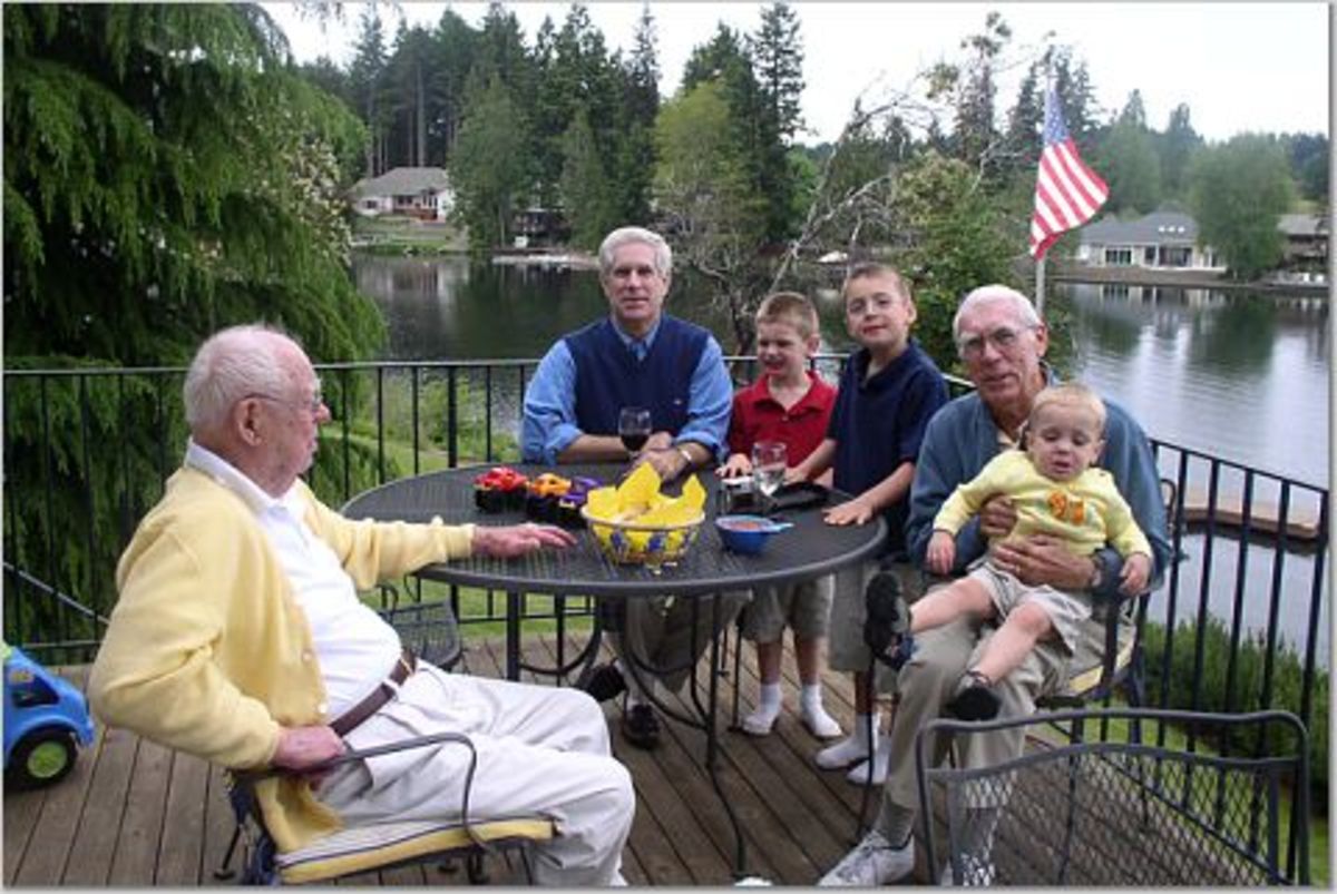 Great-Grandpas and Grandpa alike - 3 of 4 generations!