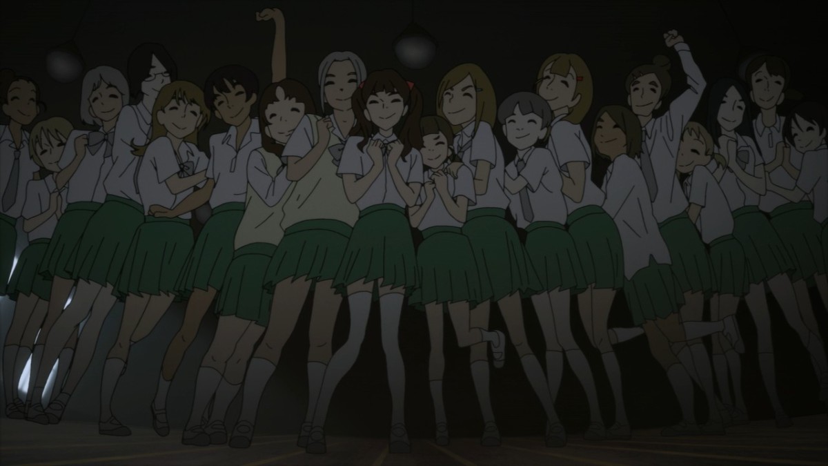 Female high school students admiring Akira.