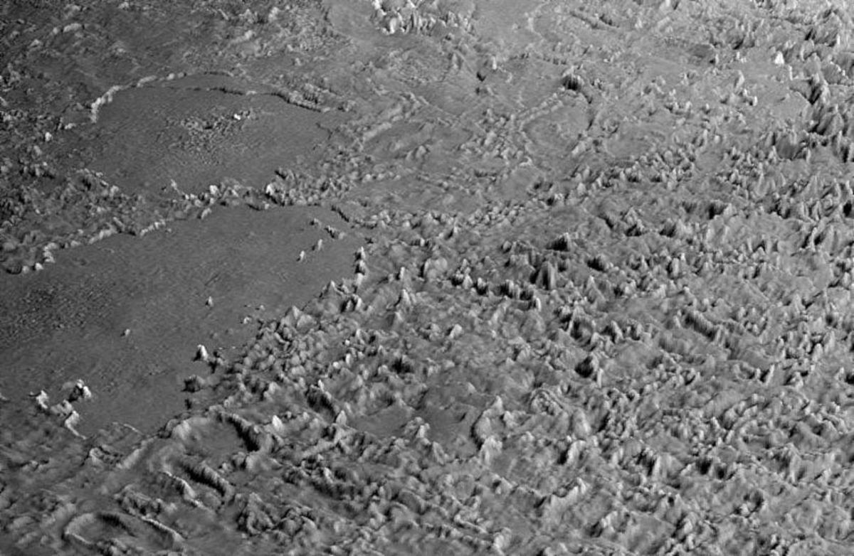 Triton - black and white image taken during Voyager's fly-past