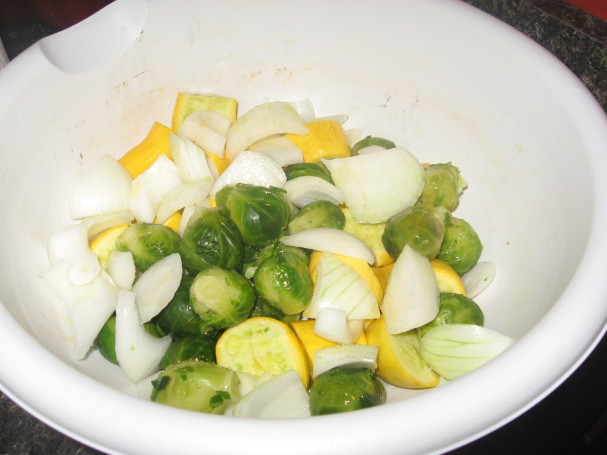 Place vegetables in a large bowl