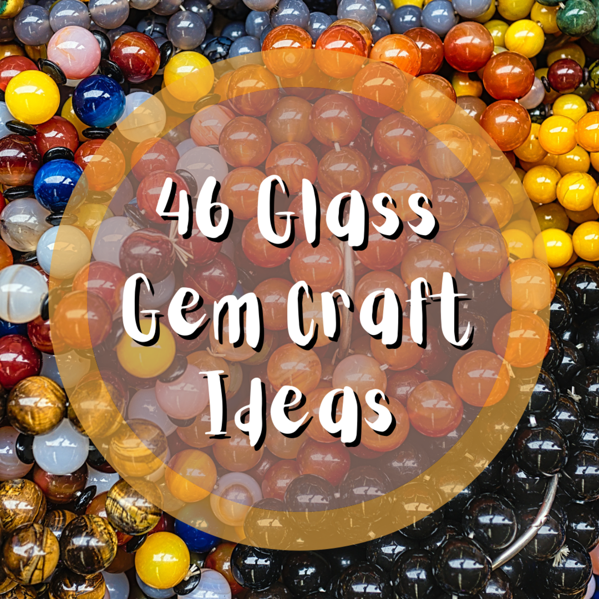 This article provides you with a list of 46 DIY craft ideas using glass gems and glass beads.