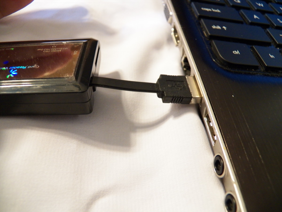 Card reader attached to computer