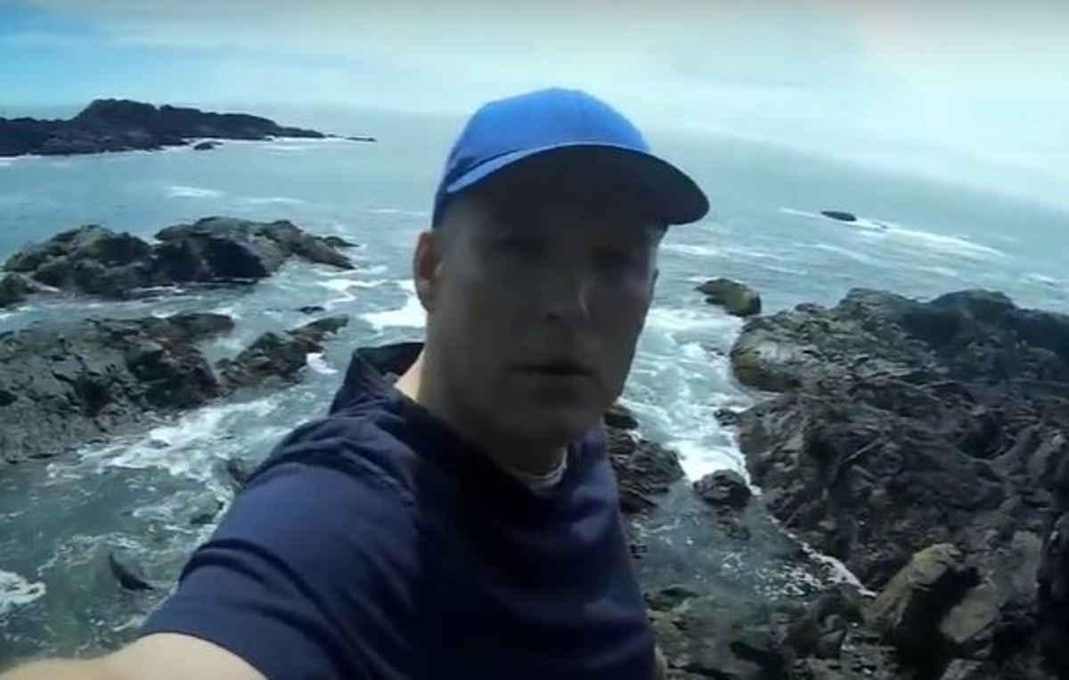 The Rocky Bluffs Trail is part of the Wild Pacific Trail network. This 'picture' is a still from a video I made in July 2020.